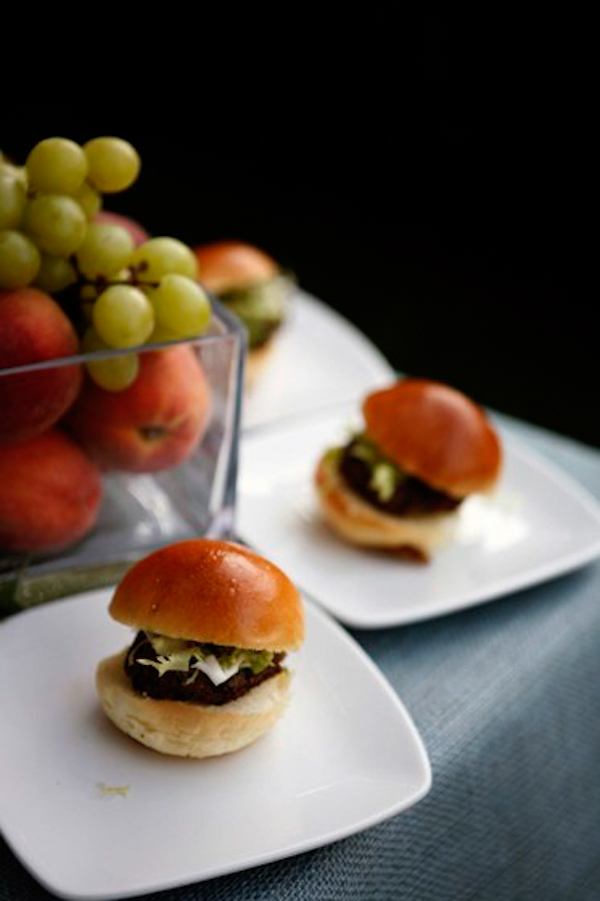 sliders for appetizers - charming Hudson Valley NY wedding photo by top New York wedding photographers Belathee Photography